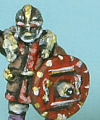 True 15mm war games sculpt of the Anglo Saxon King Raedweld. Size: 15mm tall